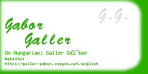 gabor galler business card